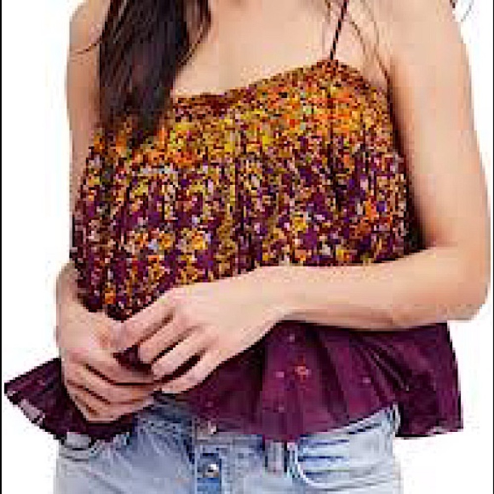 NWT FREE PEOPLE floral top✨✨ - Picture 1 of 4